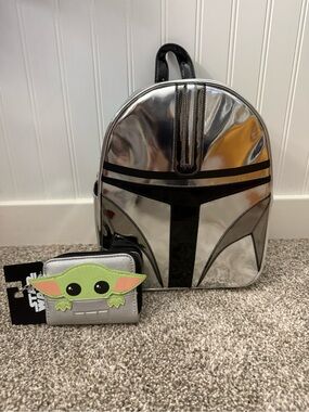 Star Wars The Mandalorian Backpack with Grogu Wallet
